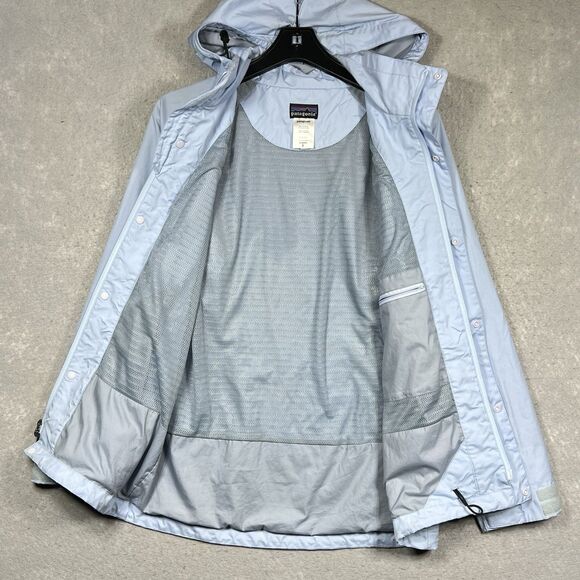 Patagonia Slate Sky Rain Jacket Women’s Small Blue Full Zip Hooded Pockets 27072 - Picture 2 of 15